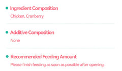 Chanbuni Chicken Cranberry Cat Snacks - Freeze-Dried Meat & Fruit Treats