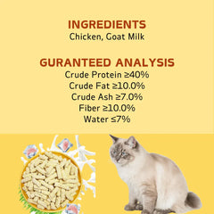 Chicken Cat Grass Milk Stick | Hairball Control & Teeth Cleaning Cat Treats | Natural Protein Snack for Healthy Cats