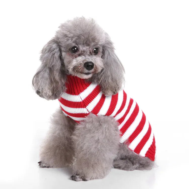 Christmas Pet Sweater - Holiday Themed Dog & Cat Clothing for Small Pets