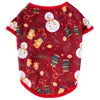 Christmas Pet T-Shirt - Santa & Snowflake Holiday Outfit for Dogs & Cats