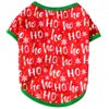 Christmas Pet T-Shirt - Santa & Snowflake Holiday Outfit for Dogs & Cats
