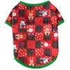 Christmas Pet T-Shirt - Santa & Snowflake Holiday Outfit for Dogs & Cats