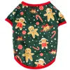 Christmas Pet T-Shirt - Santa & Snowflake Holiday Outfit for Dogs & Cats