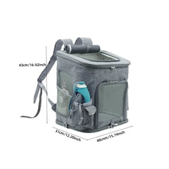 Collapsible Pet Carrier Backpack – Lightweight Foldable Travel Bag with Mesh Windows