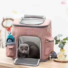 Collapsible Pet Carrier Backpack – Lightweight Foldable Travel Bag with Mesh Windows