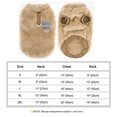 Coral Fleece Pet Vest - Soft Warm Sweater for Small Breeds & Cats