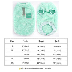 Coral Fleece Pet Vest - Soft Warm Sweater for Small Breeds & Cats