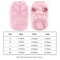 Coral Fleece Pet Vest - Soft Warm Sweater for Small Breeds & Cats