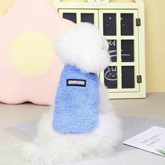 Coral Fleece Pet Vest - Soft Warm Sweater for Small Breeds & Cats
