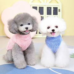 Coral Fleece Pet Vest - Soft Warm Sweater for Small Breeds & Cats