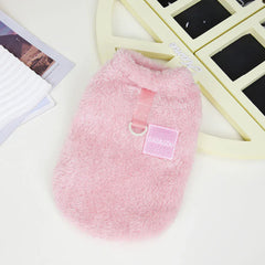 Coral Fleece Pet Vest - Soft Warm Sweater for Small Breeds & Cats