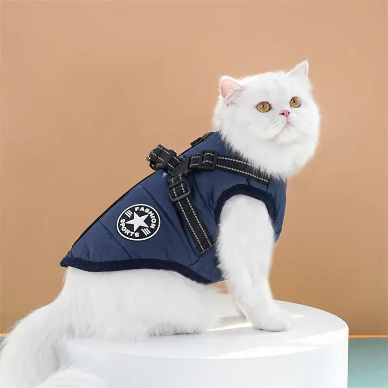 Cotton Pet Chest & Back Vest - Thick Warm Winter Coat for Dogs & Cats