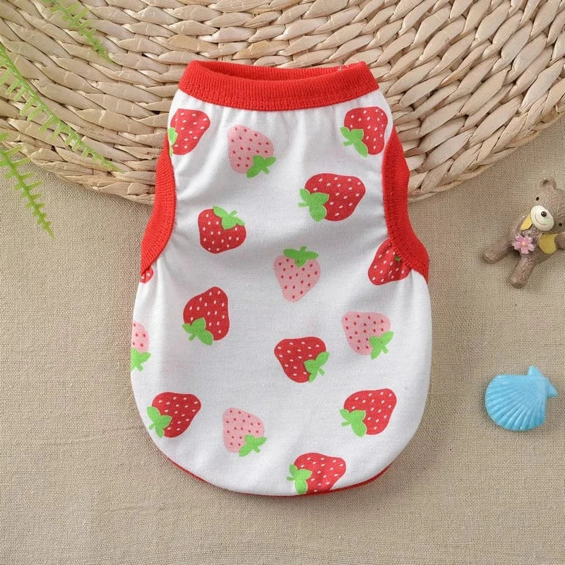 Cotton Vest Dogs Clothes For Small Dogs Chihuahua Clothes Summer Animals Cartoon Vest Dog T-Shirt For Small Dog Medium Yorkshire