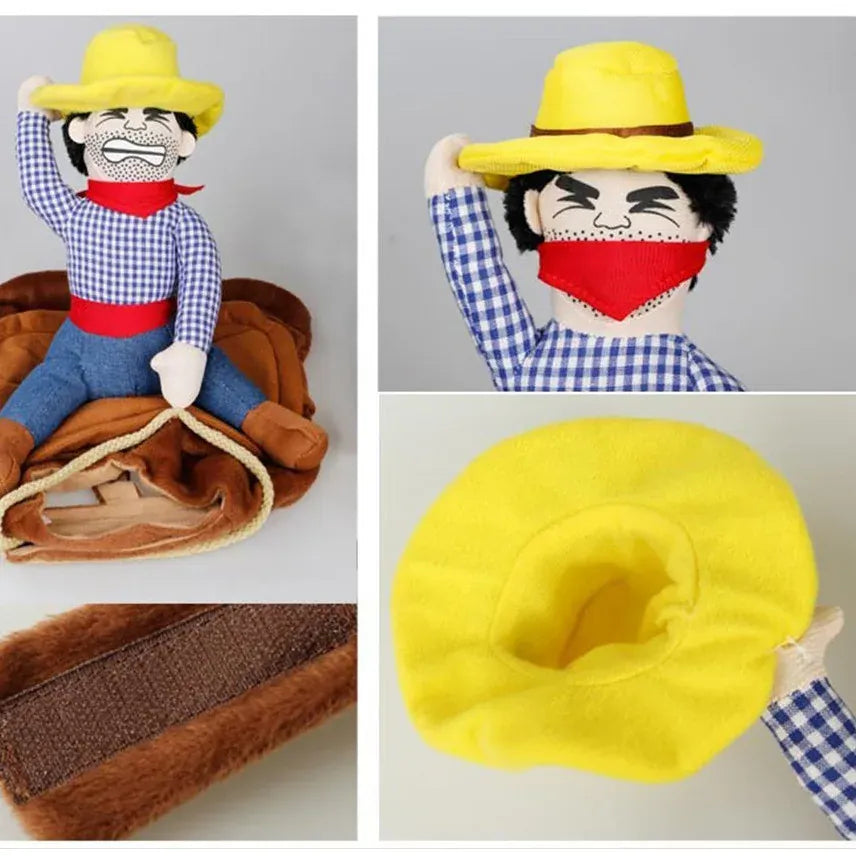 Cowboy Horse Saddle Costume for Pets – Funny Western Outfit for Dogs & Cats