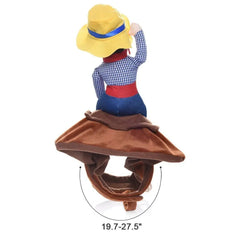 Cowboy Horse Saddle Costume for Pets – Funny Western Outfit for Dogs & Cats