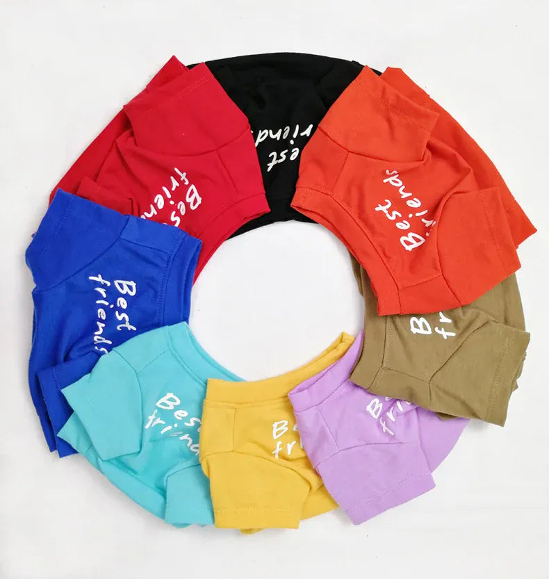 Cute Dog T-Shirt - Comfortable Cotton Apparel for Small & Large Dogs