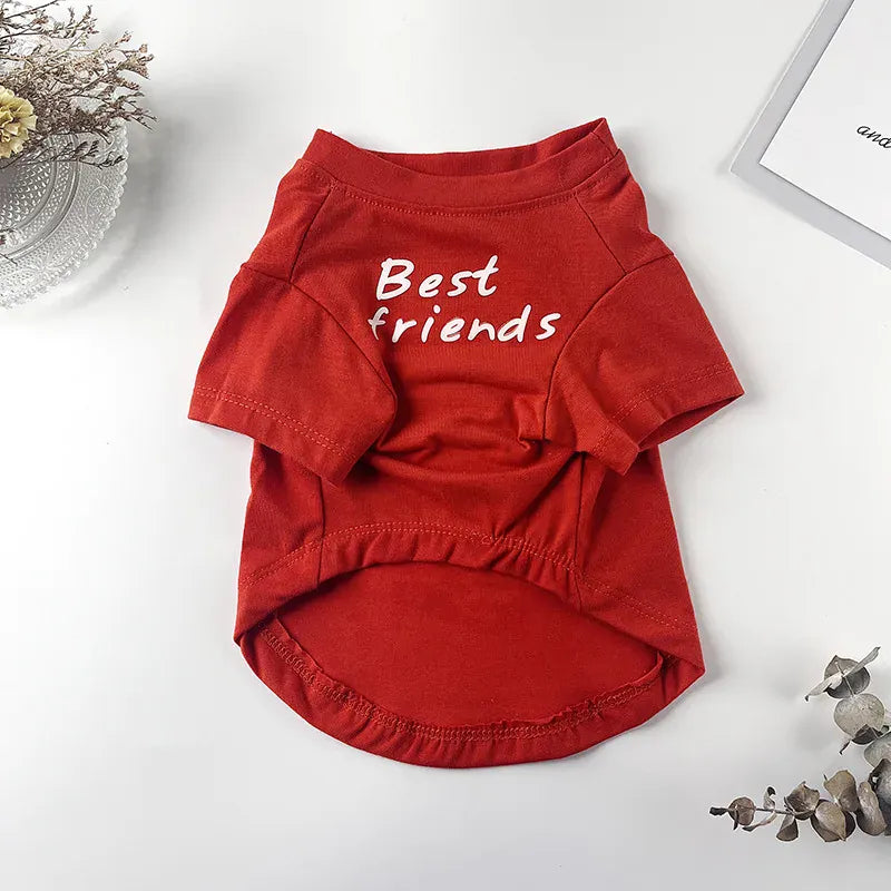 Cute Dog T-Shirt - Comfortable Cotton Apparel for Small & Large Dogs
