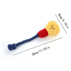 Cute Light Bulb Plush Dog Toy | Squeaky Chew Toy for Dogs & Cats | Durable Soft Plush Pet Toy for Puppies