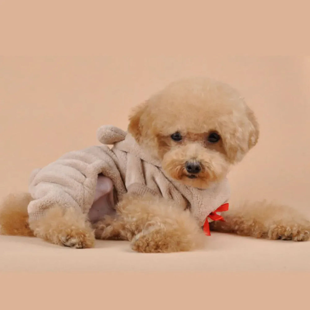 Cute Winter Dog Hoodie - Coral Fleece Warm Puppy Sweater for Small Pets