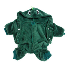 Dinosaur Dog Pajamas - Flannel Costume for Small Dogs & French Bulldogs