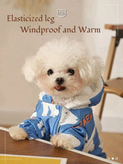 Dog Autumn Winter Clothing | Waterproof Puppy Coat | Warm Four-Legged Outdoor Dog Jacket