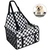 Dog Car Booster Seat - Foldable Travel Safety Seat for Small & Medium Dogs