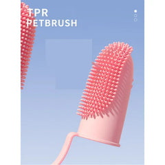 Dog Double Finger Toothbrush | Super Soft Pet Dental Brush for Dogs & Cats – Bad Breath & Teeth Cleaning Tool
