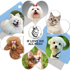 Dog Grooming Comb for Tear Stains & Mucus Removal | Gentle Eye Crust Cleaner | Daily Pet Care Set of 2