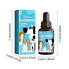 Dog Joint Glucosamine Drops | Hip & Joint Relief Supplement for Dogs | Arthritis & Mobility Support | Bone Strength & Pain Relief Liquid (50ml)