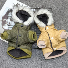 Dog Outdoor HikiDog Outdoor Autumn Winter Warm Hoodie Coat – Fashionable Pet Jacket for Small & Medium DogsAutumn Winter Warm Clothes With Hoodie Fashionable Design Coats Comfortable Polyester Cotton Jacket for Petng
