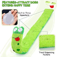 Dog Puzzle Feeder Interactive Toy Indestructible Plush Sound Squeak Puppy Toys For Resistant Foldable Snail Dogs Pet Supplies