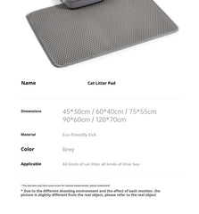 Double Layer Cat Litter Mat - Waterproof Washable Litter Trapper with Non-Slip Base