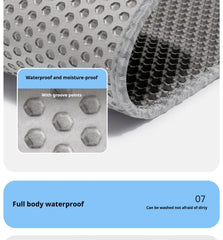 Double Layer Cat Litter Mat - Waterproof Washable Litter Trapper with Non-Slip Base
