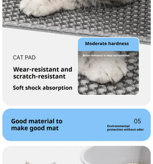 Double Layer Cat Litter Mat - Waterproof Washable Litter Trapper with Non-Slip Base