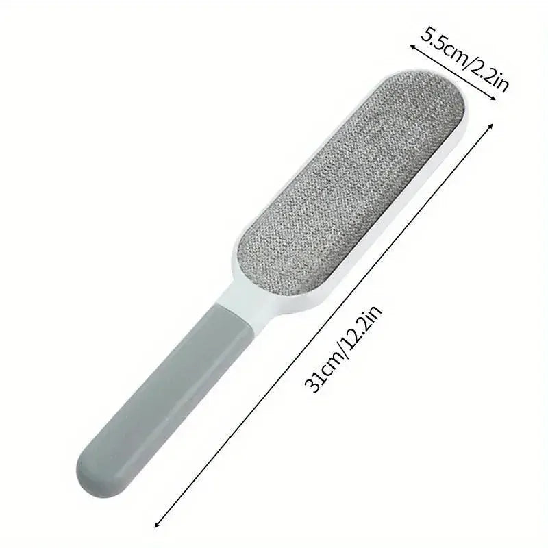 Double-Sided Pet Hair Remover Brush – Manual Lint Roller for Furniture, Car Seats & Clothing