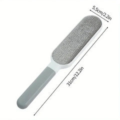 Double-Sided Pet Hair Remover Brush – Manual Lint Roller for Furniture, Car Seats & Clothing