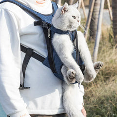 Dual Shoulder Pet Carrier Backpack - Portable Breathable Cat & Dog Travel Bag with Legs-Out Design, Multiple Size Options (S to XL)