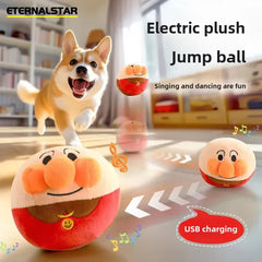 Electric Jumping Dog Toy - USB Rechargeable Interactive Plush Ball