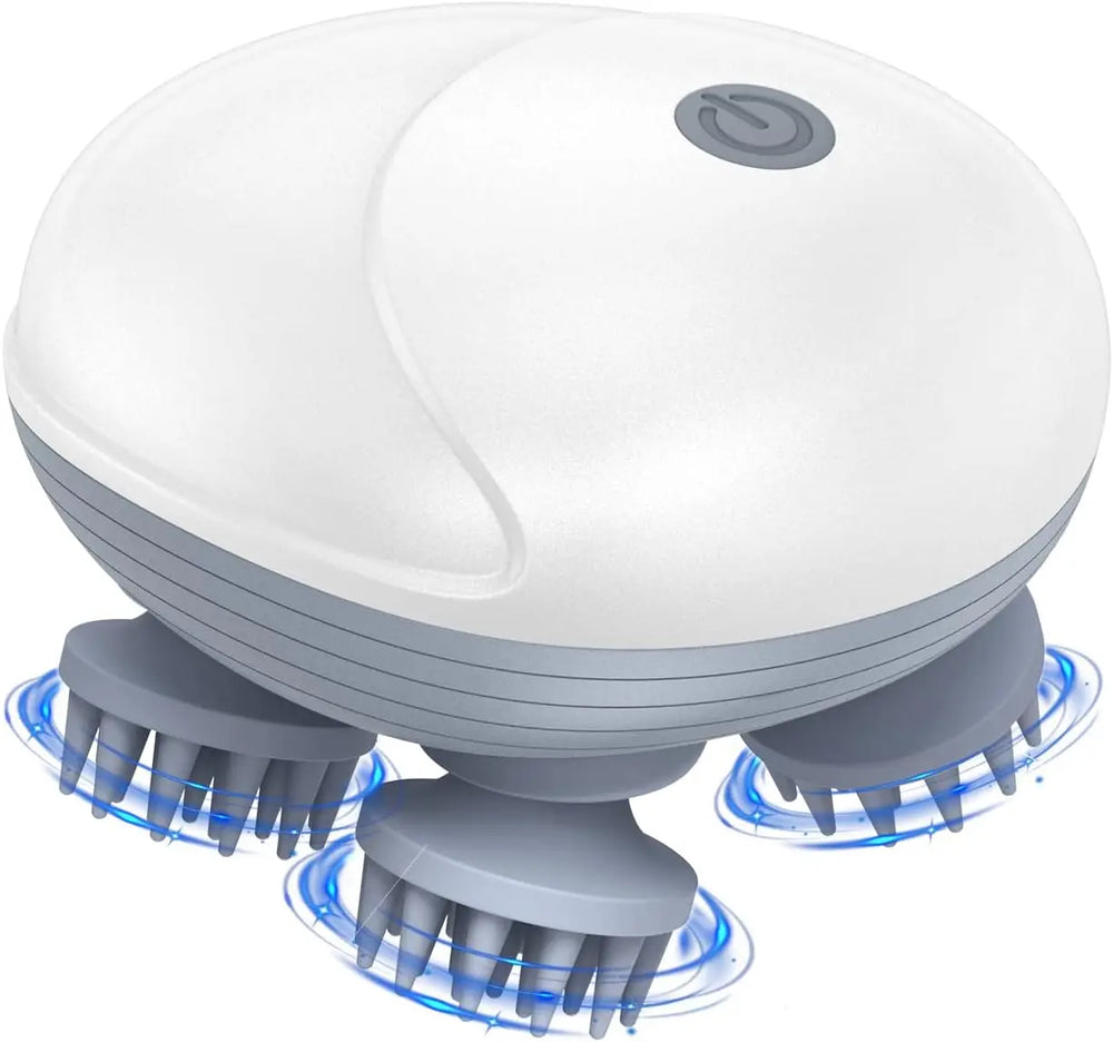 Electric Pet Massager - 4 Rotating Head Massage Tool for Cats & Dogs