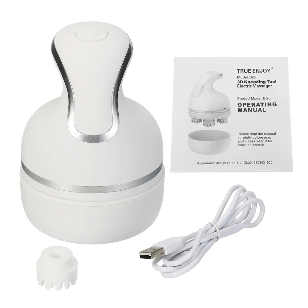 Electric Pet Massager - USB Charging Head & Body Massage for Dogs Cats Stress Relief