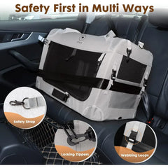 Extra Large Cat Carrier for 2 Cats – Portable Collapsible Soft Sided Pet Travel Carrier 24x16x16 Inches