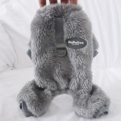 Fleece Dog Pajamas - Cozy Winter Sleepwear for Small Breeds & Cats