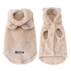Fleece Pet Hoodie - Winter Cat & Dog Sweater for Small Breeds