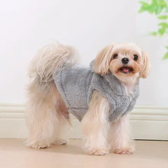 Fleece Pet Hoodie - Winter Cat & Dog Sweater for Small Breeds