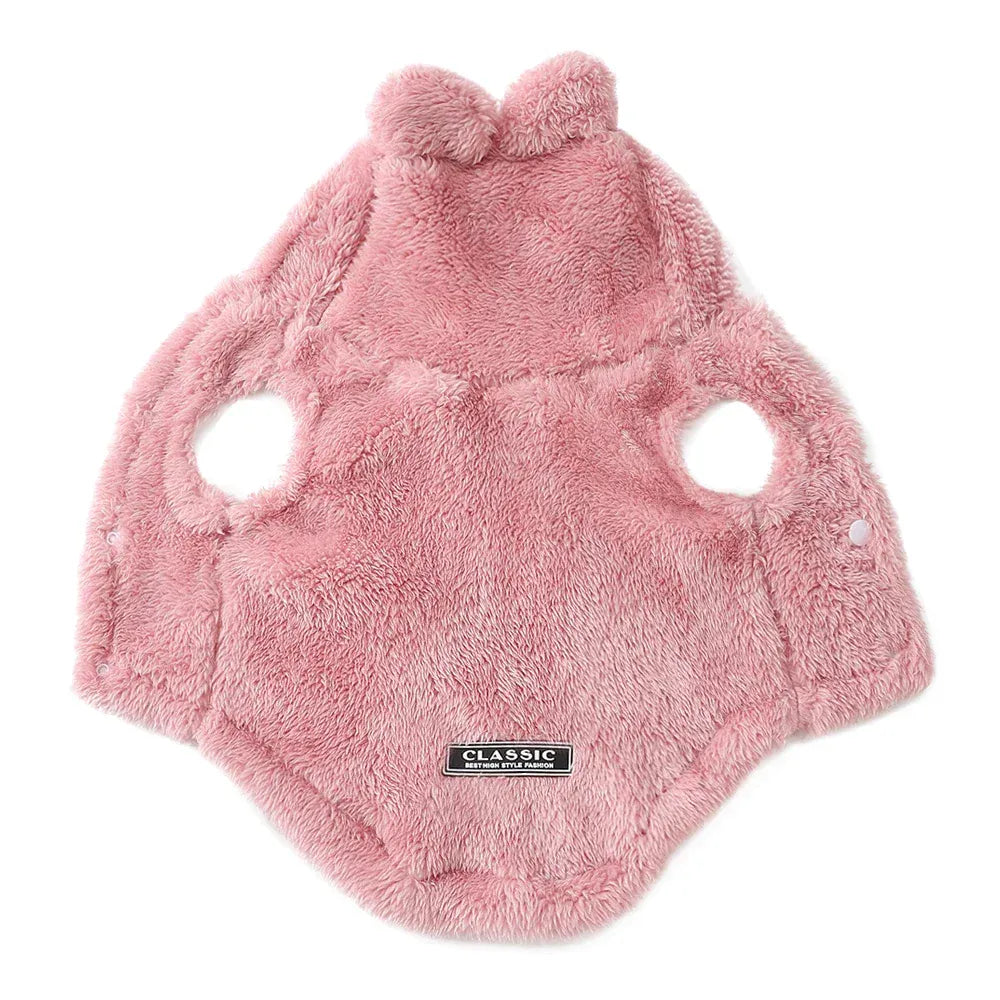 Fleece Pet Hoodie - Winter Cat & Dog Sweater for Small Breeds