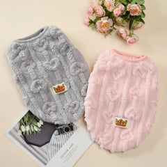 Fleece Warm Dog Vest — Soft Cozy Plush Winter Sleeveless Sweatshirt for Small & Medium Dogs and Cats