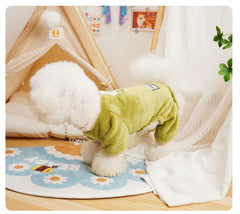 Fleece Warm Pet Clothes – Winter Dog Jumpsuit Pajamas | Pomeranian & Small Dog Nightshirt | Cozy Puppy & Cat Overalls Pijamas