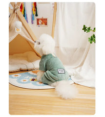 Fleece Warm Pet Clothes – Winter Dog Jumpsuit Pajamas | Pomeranian & Small Dog Nightshirt | Cozy Puppy & Cat Overalls Pijamas
