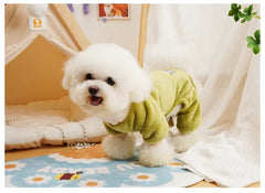 Fleece Warm Pet Clothes – Winter Dog Jumpsuit Pajamas | Pomeranian & Small Dog Nightshirt | Cozy Puppy & Cat Overalls Pijamas
