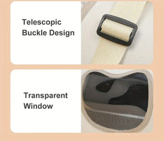 Foldable Pet Carrier Bag for Small Dogs & Cats - Portable Breathable Shoulder Cat Bag, Outdoor Travel Kitten Carrying Sling (40x26x22cm)
